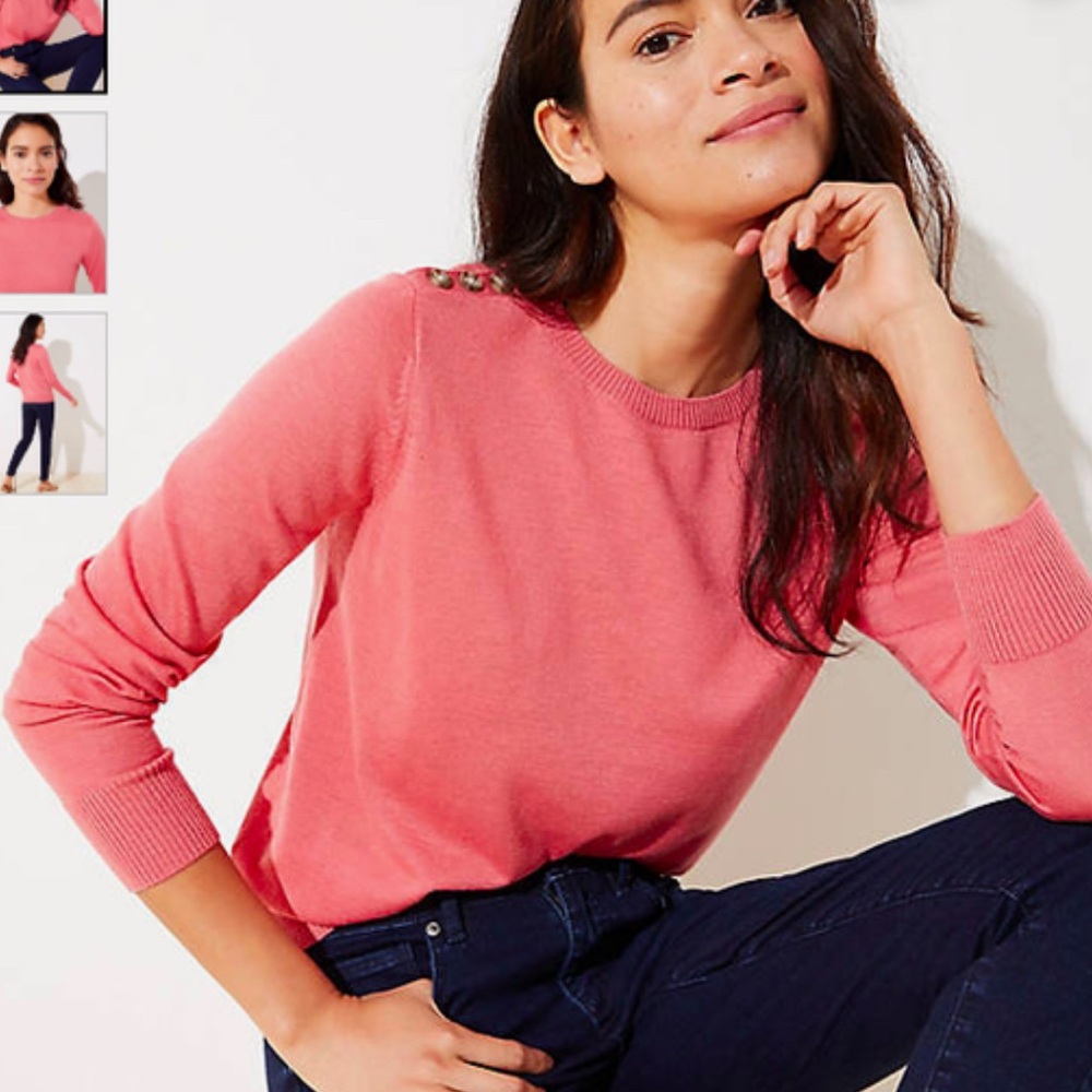 NWT- LOFT outlet shoulder button sweater